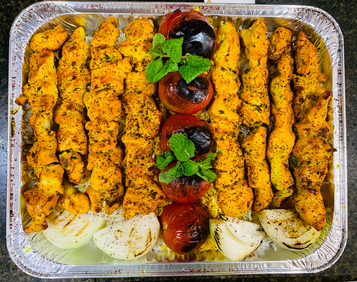 FAMILY JOOJEH KEBAB TRAY (ALL CHICKEN)